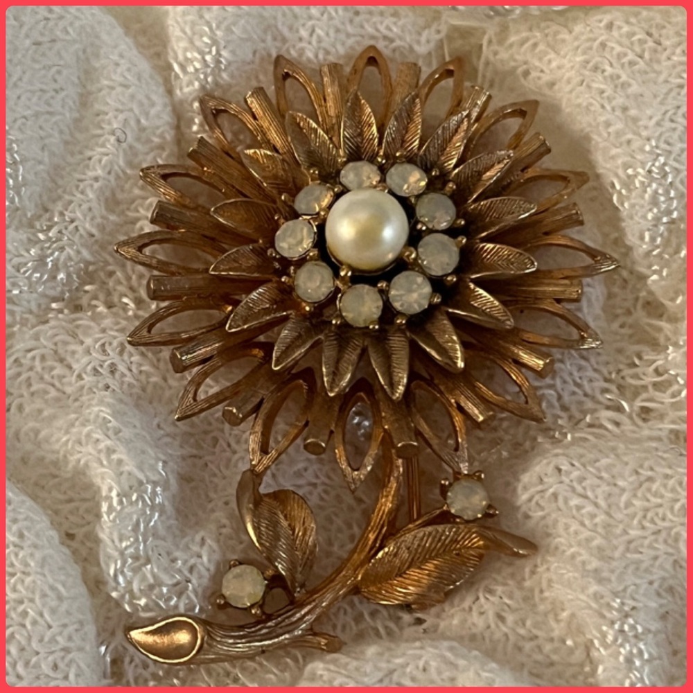Swarovski Sunflower Brooch